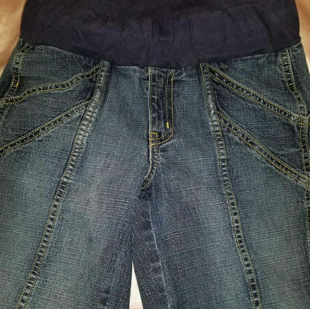BLUE  CULT size 26 rare bootcut maternity  jeans